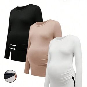 Maternity- Three long sleeve shirts
